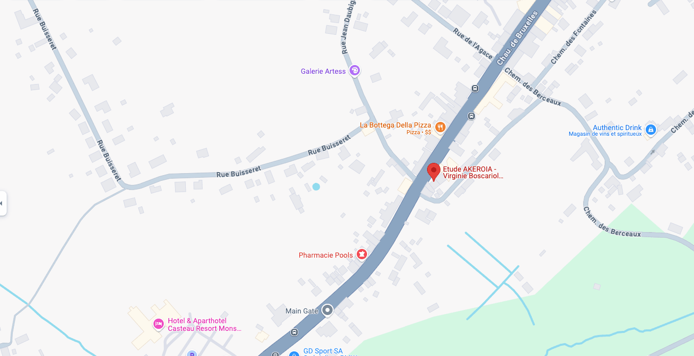 Carte de l'emplacement de l'Étude Akeroia.